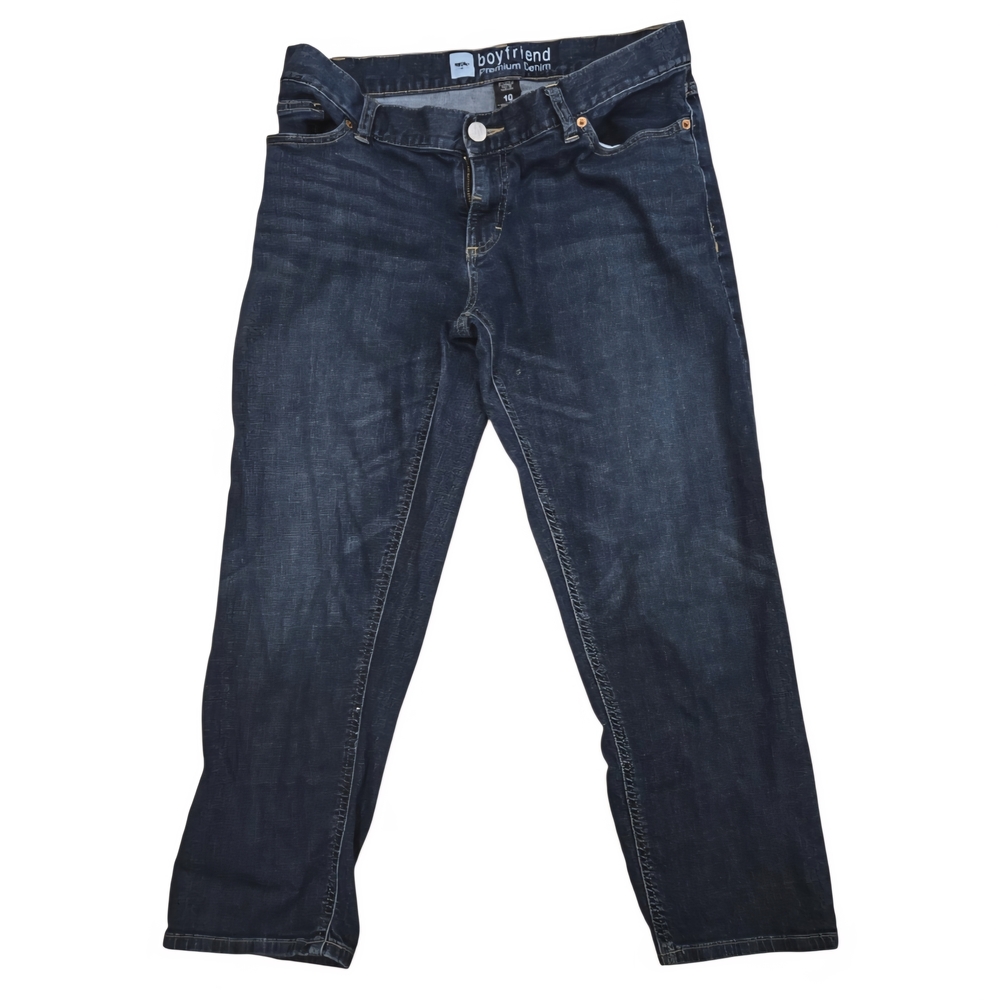 Mossimo Boyfriend Fit Jeans • Trendy Relaxed Deep Indigo • Size 10